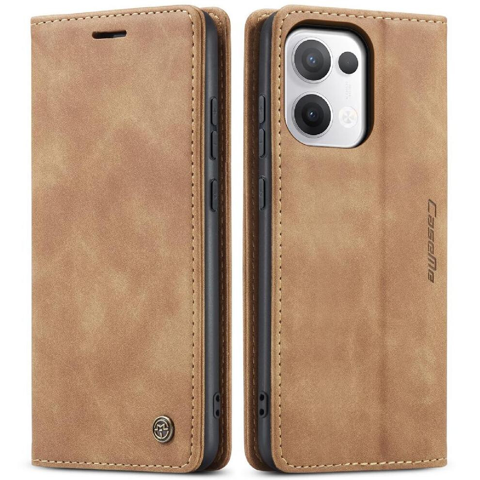 (Yellow) Flip Case For Oppo Reno 13 5G Vintage Pu Leather Wallet Magnetic Closure Shockproof Case Card Slot Kickstand Flip Folio Book Yellow 764544246293