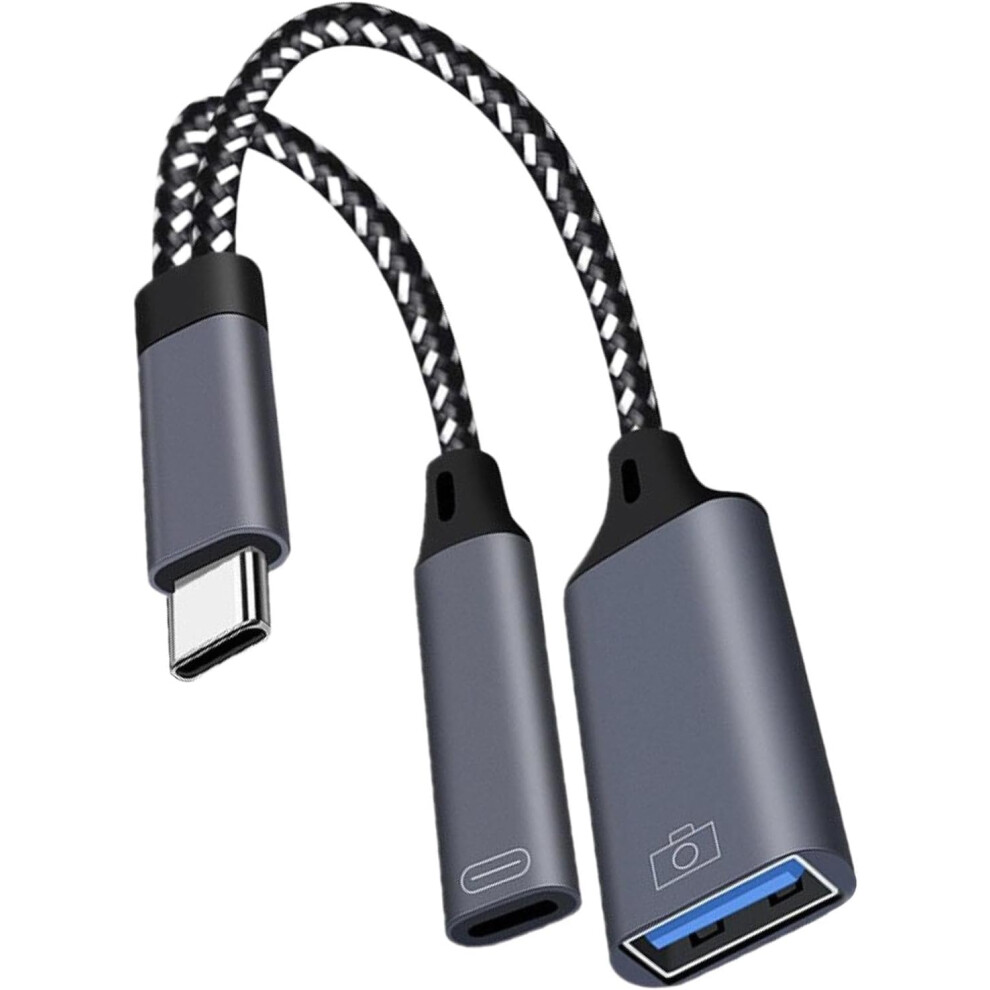 USB to C Charge Adapter | Double Head C Male to USB Female Connectors | 10Gbps Connector Converter Adapter, Type C Male to USB Female Converter, C