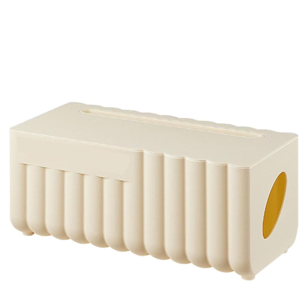 (Creamy) Cable Organiser Box, Breadboard Storage Box, Wire Storage Box, Versatile Cable Storage Box, Cable Storage Organiser for Living Room and Bedroom