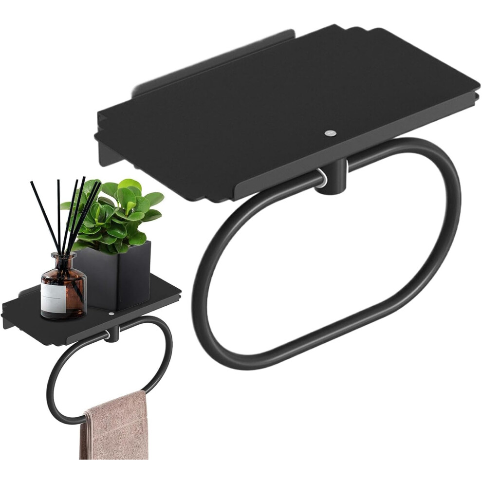 Towel Ring for Bathroom, Towel Ring, Shower Accessory Holder, Bathroom Towel Ring with No Drill Adhesive, Hanger with Wall Mounting for Bathroom,