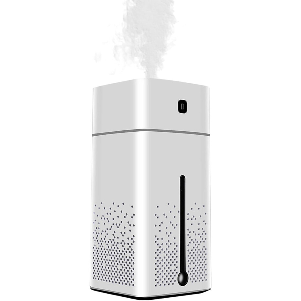 Ultrasonic Humidifier, Cold Mist Humidifier, Ultrasonic Humidifier for Desk, Quiet Humidifier with 1L Water Tank for Car, Room, Bedroom