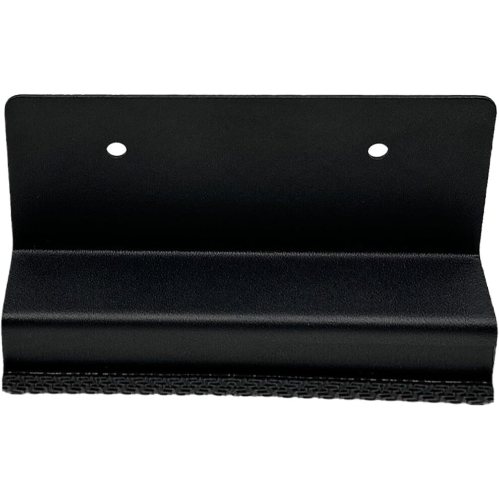 (Black) Under Cabinet Foot Handle, Rubbish Bin Foot Grip, Metal Rubbish Drawer Handle, Handle- Furniture Handle with Adhesive or Screw Mounting, Non- Door