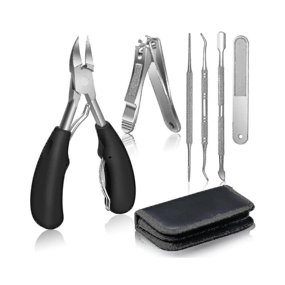 Toenail Clippers for Thick Nails And Ingrown Nails for Seniors - Stainless Steel Soft Grip Nail Clippers with Nail File