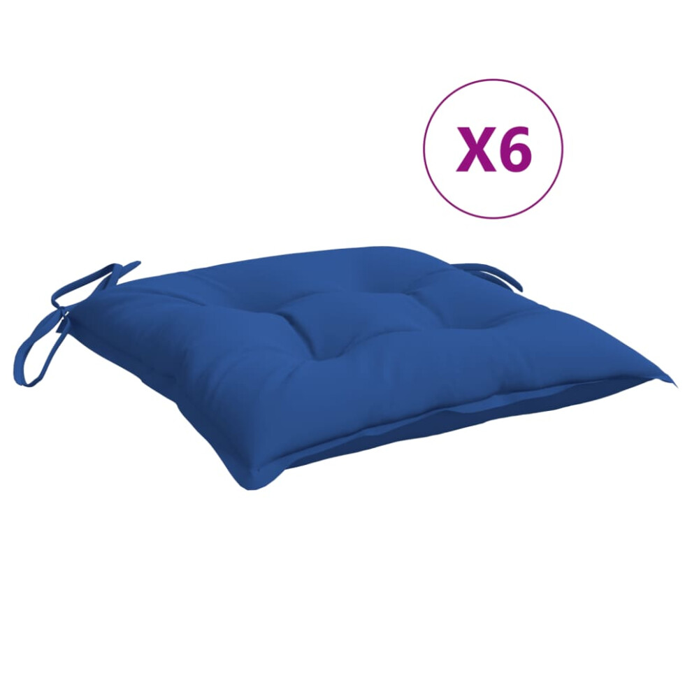 Photos - Sofa VidaXL Chair Cushions 6 pcs Blue 15.7""x15.7""x2.8"" Fabric Blue VDXL314892