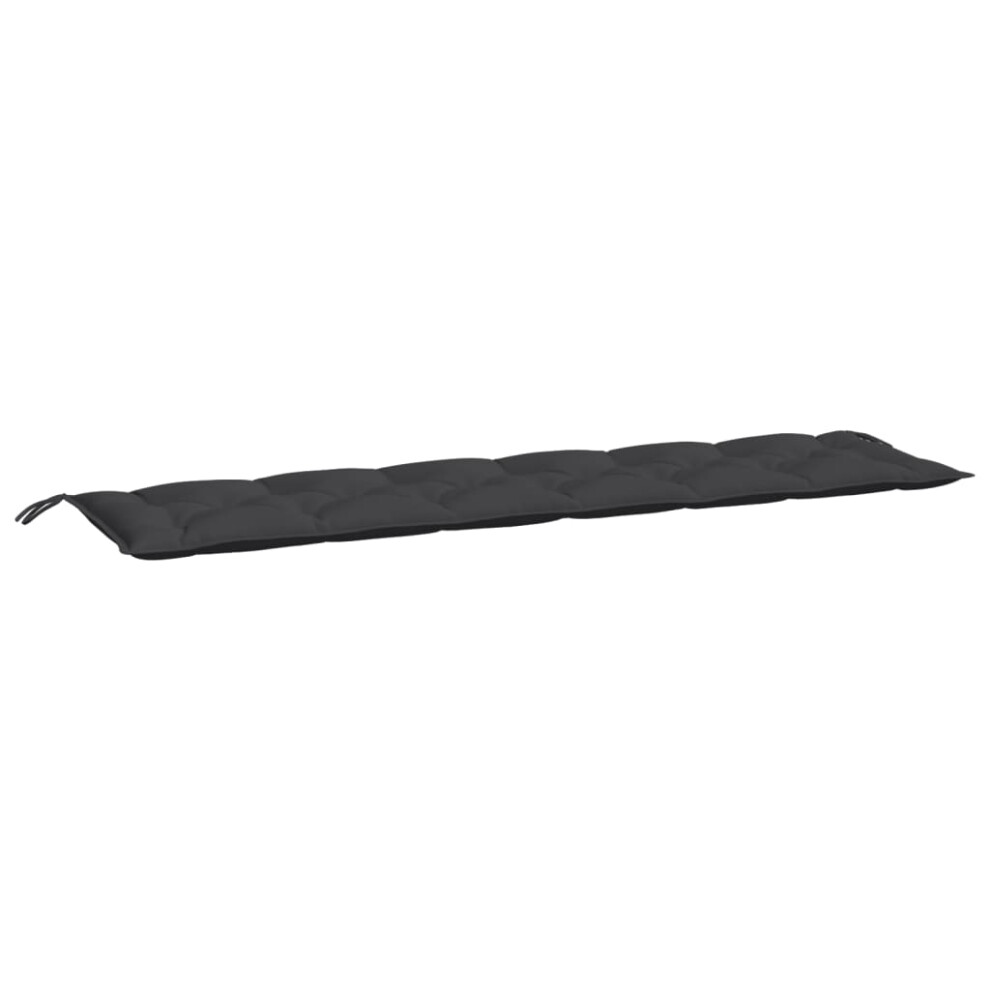 Coussin de banc de jardin vidaXL Noir 200 x 50 x 7 cm Tissu
