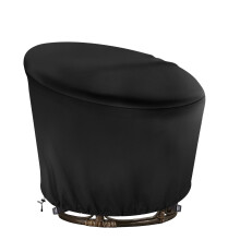 Iceberg Elf Papasan Chair Cover Waterproof (For 47in Outdoor Papasan Chairs Covers Black) Zipper Design Easy To Put On And Take Off Dust Resistant Pat
