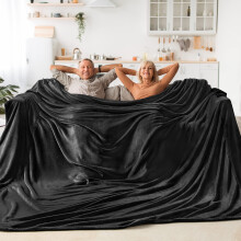 BEDELITE Große Fleecedecke, 304 x 304 cm (10' x 10'), superweich, flauschig, flauschig, übergroße Kingsize-Decke für Bett, Couch, Sofa, Camping,