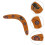 (As show, One size) 2pcs V Boomerang 3