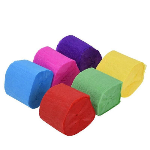 (As show, One size) 6pcs Crepe Paper Streamer