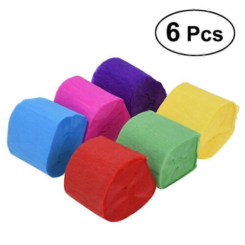 (As show, One size) 6pcs Crepe Paper Streamer 1
