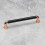 (160mm Handle) Copper Black Industrial Kitchen Handles Pipe Bar 2 Size 4