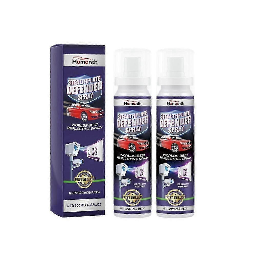 (2Pcs) Invisible Defender Spray Vehicle Clear Coat Long Lasting Effective Invisible Defender License Spray 100Ml 5004229622123