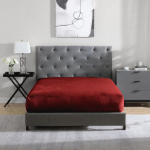 Cathay Home Queen Flannel-Plush Fitted Sheet - Ultra Soft & Thick Plush No-Pilling - All Season Cozy Warmth - 12"""" Deep Pocket Fitted Sheet Only (Qu