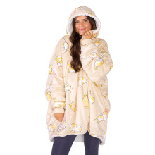 Bare Home Sherpa Fleece Wearable Blanket - Oversized Wearable Blanket Hoodie - Adult Size - Warm & Cozy - Soft Blanket - Comfortable Blanket Sweatshir