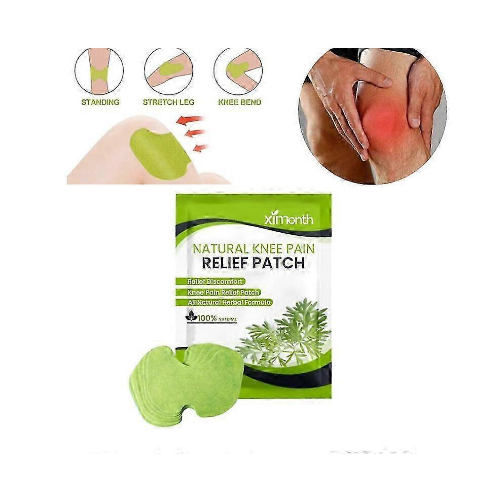 (1Pack-12pcs) Knee Pain Relief Patches, Knee Heat Patches,knee Cervical Plaster Warming Herbal Plaster Wormwood Heat Patches Relief Of Back, Neck, Sho