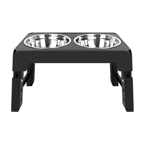 Raised Dog Bowl Height-Adjustable, Elevated Dog bowls with 2x 1200ml Stainless Steel Bowls, for Small Medium & Large Dogs