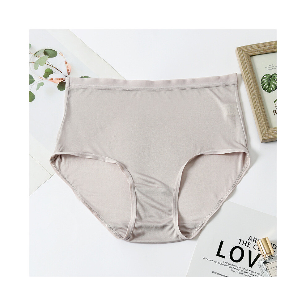 (Gray,M)Slip taille haute en soie respirante et douce pour femme design élégant idéal pour toutes saisons
