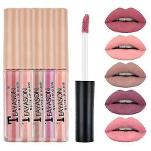 (01 5PCS) 6PCS/Set HANDAIYAN Matte Lipstick Set Lasting Moisturing Lip Gloss Liquid Lipstick Velvet Sexy