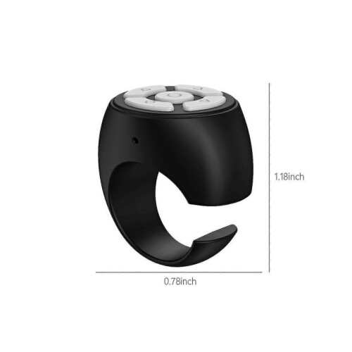 Bluetooth 5.3 Remote Control Ring, Wireless Camera Shutter Selfie Button for Cell Phone Remote Clicker,Page Turner Volume Adjustment, Simulate Mouse 2