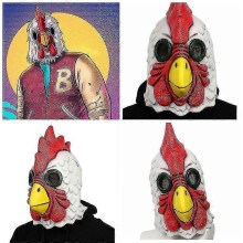 Richard Rooster Mask Hotline Miami Game Cosplay Prop Latex Halloween Mask Adult