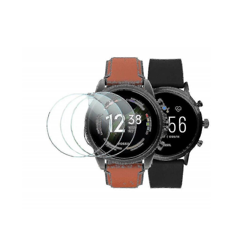 3-Pack For Fossil Gen 5 Carlyle Hr And Fossil Gen 6 Men Women Screen Protector Tempered Glass Fossil Gen 5 / Gen 6 Smartwatch [2.5D 9H Hardness] [Anti 5004229623533