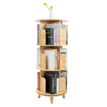 3 Tier Rotating Bookshelf,360 Revolving Corner Bookcase,Floor-Standing