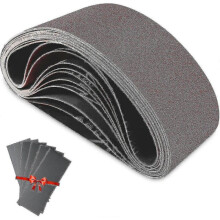 Sanding Belt 75 X 457 Mm Sander Belt - Mixed Sanding Belt Set (2 X Grit 60/80/120/180/240) for Belt Sanders (10 Pieces)