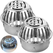 2pcs Stainless Steel Downpipe Sieve, Diameter 83 Mm, Gutter Protection Cap