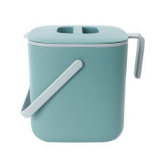 BLUE GINKGO Kitchen Compost Bin - 0.69 GAL / 2.6L Easy Clean Food Waste Bin for Kitchen with Handles | Countertop Compost Bin Kitchen Food Scrap Pail