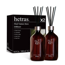 HETRAS. Premium Raumduft: 2er Set x 500 ml | Duftöl Diffuser & Stäbchen für Zuhause & Büro & Bad - Geschenk