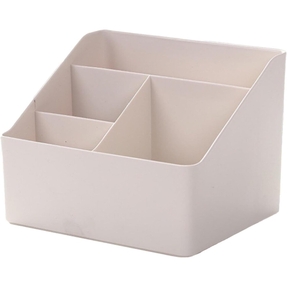(Apricot) Aesthetic Desk Organiser, Desk Storage Box - Storage Box for Pencil Cards in Compartment Design, Pencil Card Holder Box, Bedside Organiser, Art