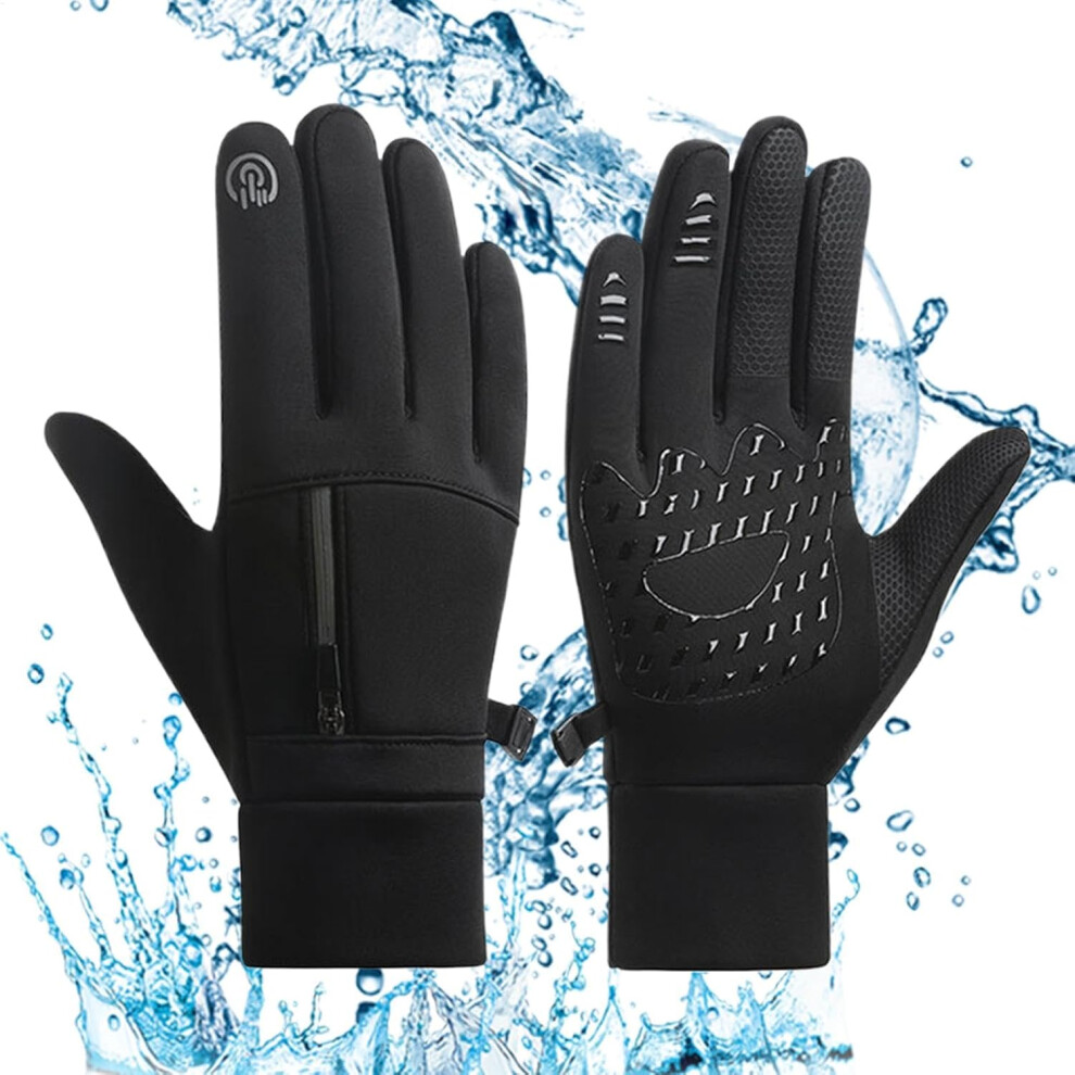 (C, L) Winter Touchscreen Gloves,Touchscreen Winter Gloves Snow Gloves Mittens with Pocket - Cold Weather Anti-Slip Riding Snowboard Gloves for Hiking