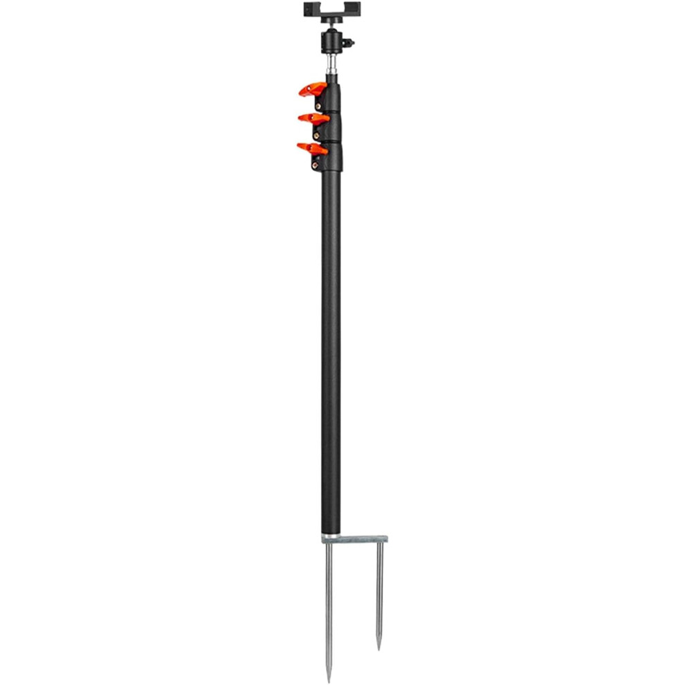 Trail Camera Insert, Trail Camera Stick - Adjustable Spike Tripod Mount Cameras Pole - Metal Ground Spikes Trail Cam Mount for Live Broadcast