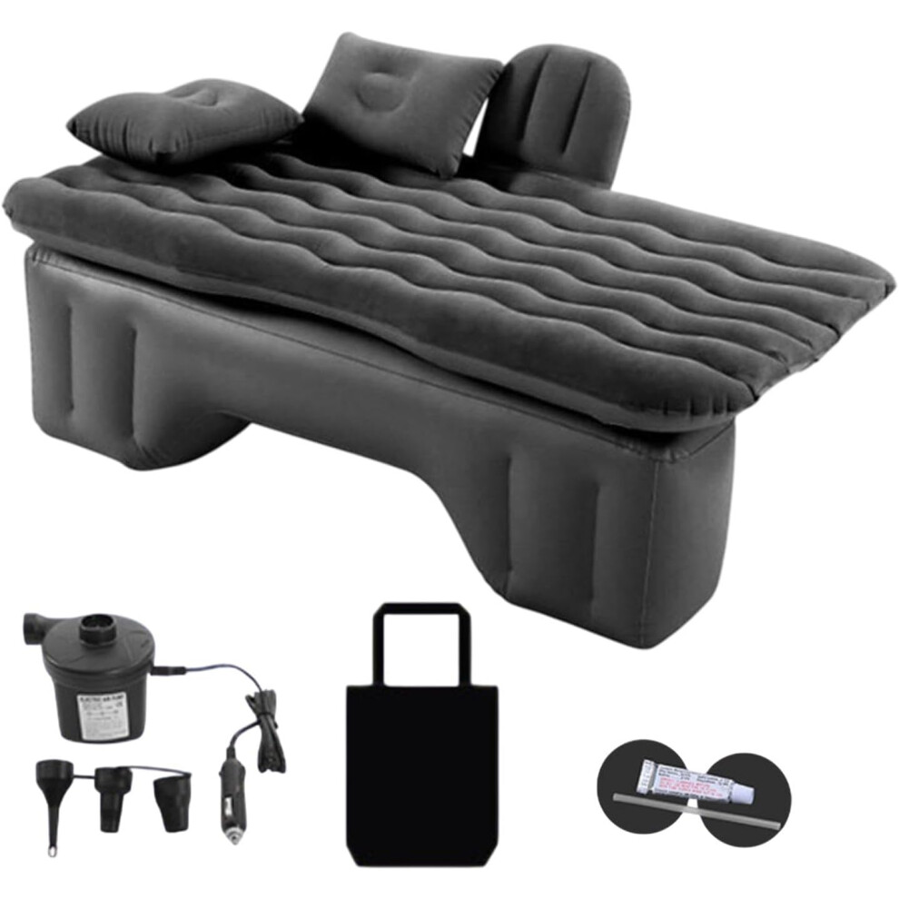 (Black) Blow Up Car Bed - Portable Car Bed Mattress,Reusable Car Air Mattress Bed, Sleeping Pads for Traveling, Hiking, Camping