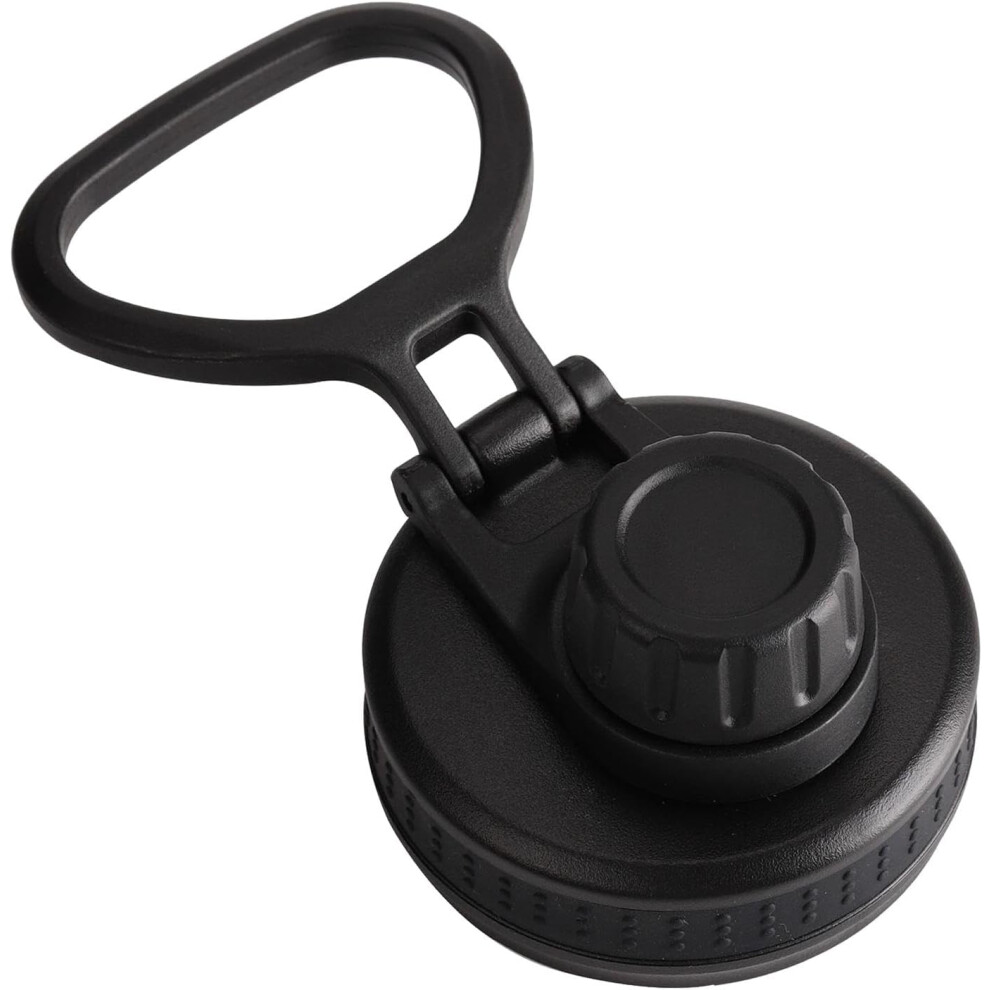 (Drinking Lid With Handle) Replacement Water Bottle Caps, Wide Mouth Water Bottle Lid, Leak-proof Replacement Lid, Leak-proof Water Bottle Caps, Large Non-Slip Ring Handle,