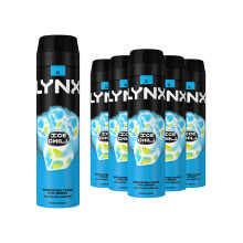 6pk Lynx 48H Fresh Deodorant & Body Spray - Ice Chill | 6 x 200ml
