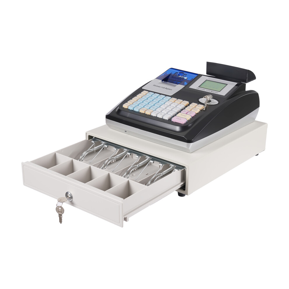 Cash Drawer Electronic Cash Register  Till Drawer Box 4 Cash Bills Notes Cheques Compartment 5 Removable Coin Trays