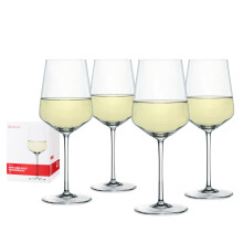 Spiegelau Style White Wine Glasses Set of 4 - European-Made Crystal Classic Stemmed Dishwasher Safe Professional Quality White Wine Glass Gift Set