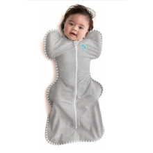 Love To Dream Swaddle Up, Small 3.5-6 kg - Grey, Snug Fit, Supports Healthy Sleep Routine, Machine Washable Cotton