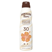 Hawaiian Tropic Silk Hydration Weightless Sunscreen Clear Spray SPF30 Lotion 170g | 12H Moisturization | Water-Resistant | Cruelty-Free | Vegan