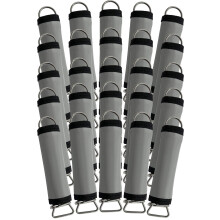 Poolzilla 25 Pack Pool Spring Wraps Patented Gray Pool Cover Spring Sleeves with Hook Loop for Easy Installation Made of R