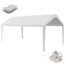 Carport Replacement Canopy Cover 12x20 for Tent Top Garage Shelter Cover with Ball Bungees 800D Oxford Carport Replacement Co