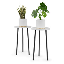 SAKSUN Plantenstandaard voor binnen, 2 stuks, 20"" hoge plantenstandaarden, hoek, kleine ronde tafel, midden van de eeuw, moderne plantenstandaarden v