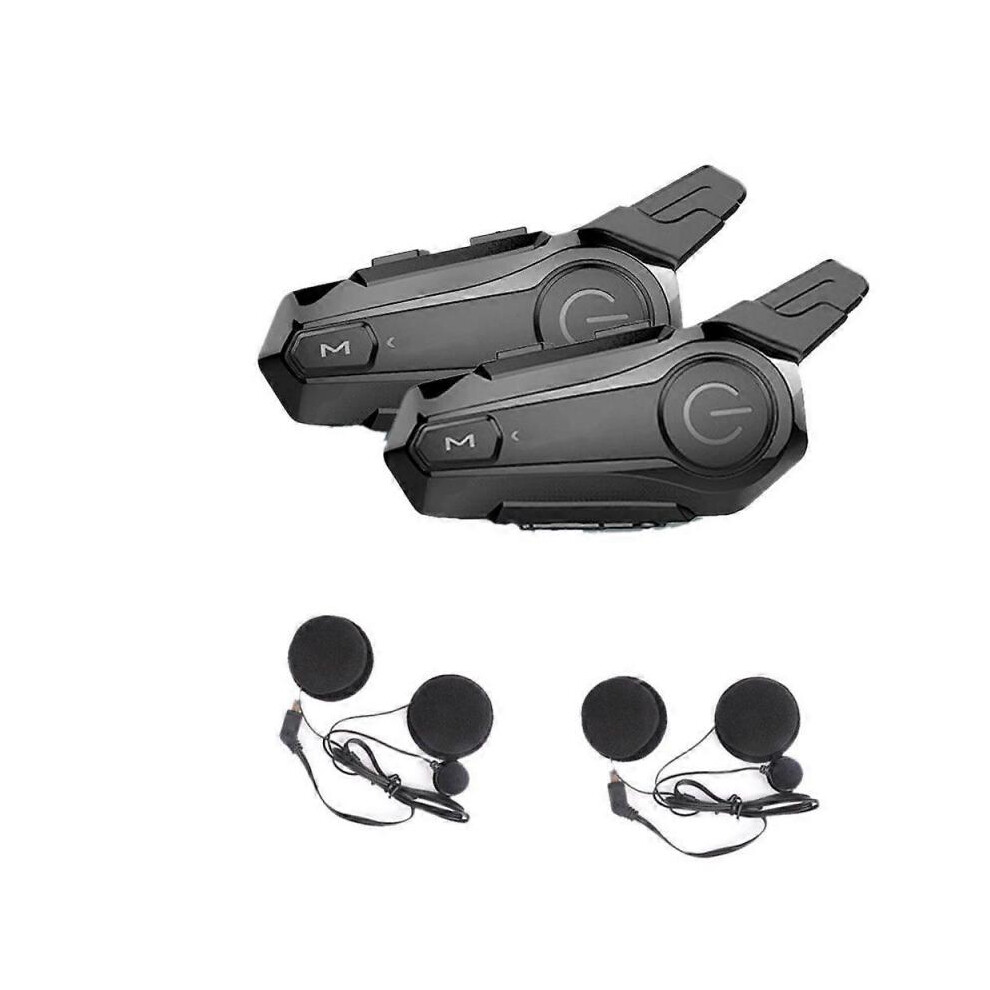 2Pcs Bluetooth Intercom Motorcycle Full Helmet Bluetooth Headset for 2 Intercomunicador Wireless Headset