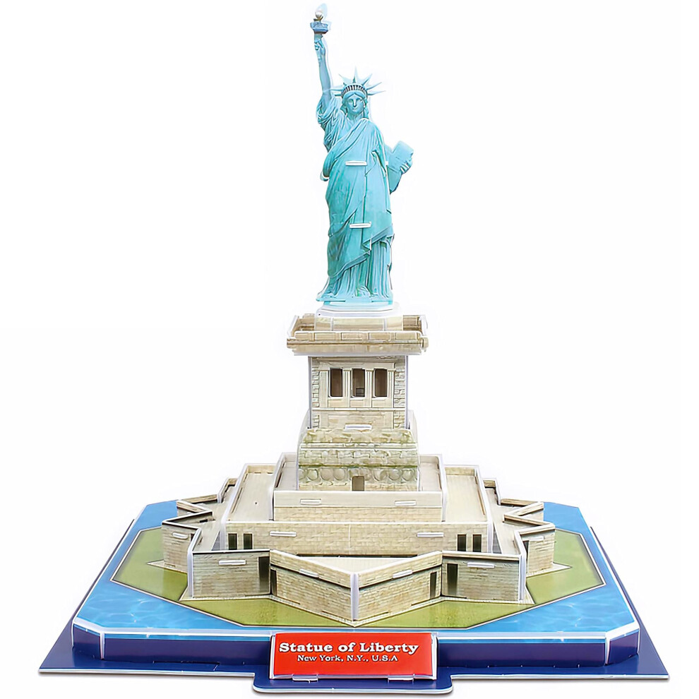 3D Puzzle Statue of Liberty - DIY Architecture Building Model Kit | Realistic Replica  No Glue | Educational Toy for Kids & Adults | New York Landmark-image-OPC-PFYNY77-NEW