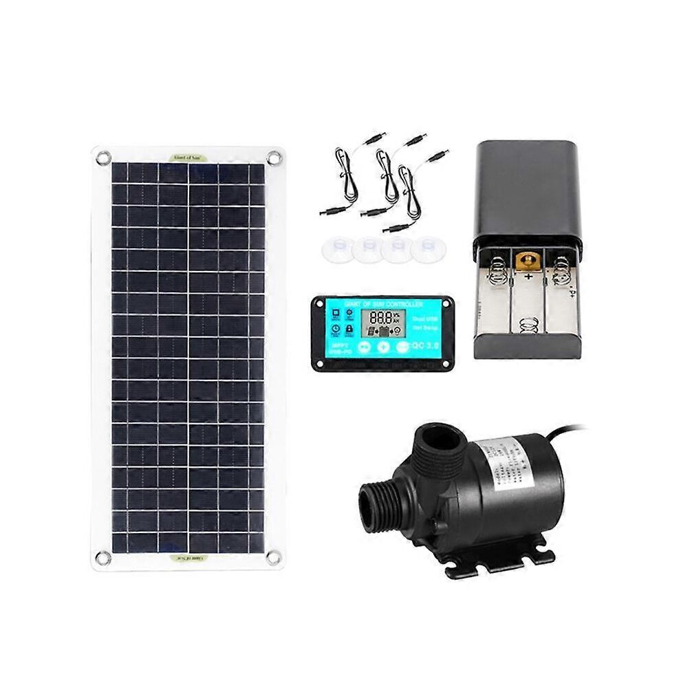 50W Solar Water Pump DC12V 800L/H Low Noise Solar Water Fountain Pump Garden Family Water Fountain Irrigation Pump RV