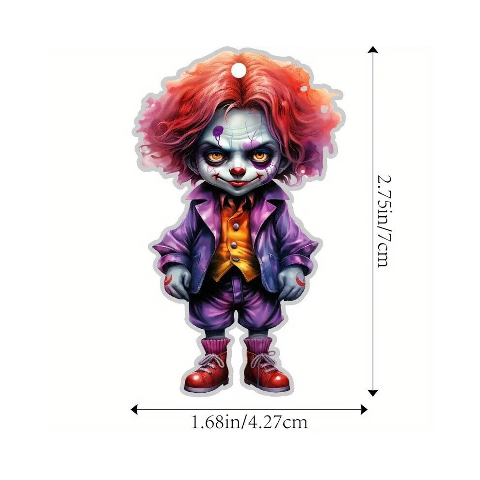(2)Pendentif déco voiture personnage effrayant acrylique festif décoration colorée intérieur