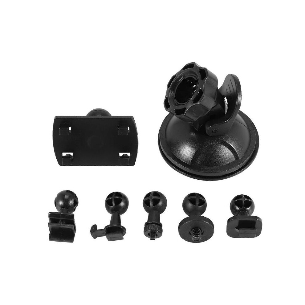 Car Suction Cup for Dash Cam Holder with 6 Types Adapter, 360 Degree Angle Car Mount for Driving DVR Camera Camcorder GPS Action Cameras