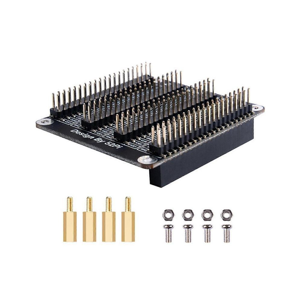 For GPIO Expansion Board 40Pin Quad IO Multiplexer Module with Screws 4B/3B+ Multifunction Module