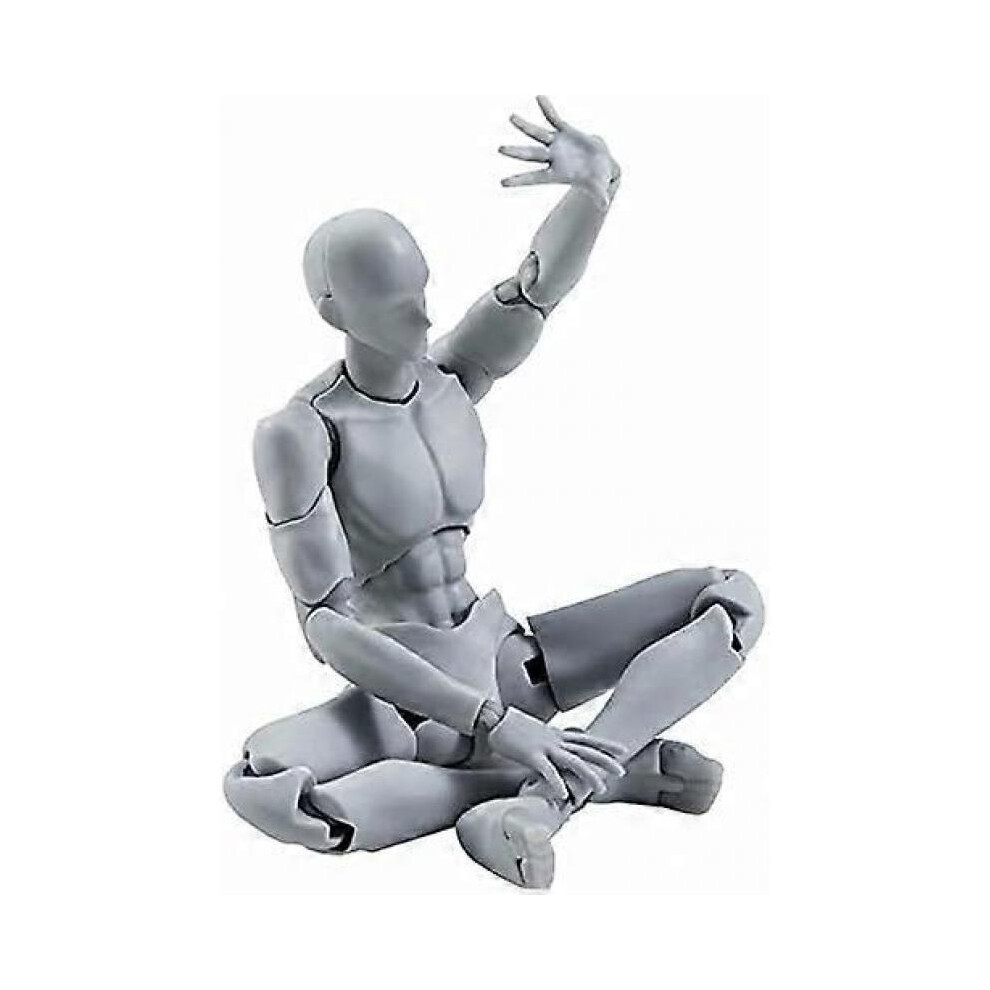 Artists Sketch Movable Limb Action Figure Model with Display Base and Pose Parts, 5.9inch Body Human Mannequin Kitfor Drawing, Sketching, Painting